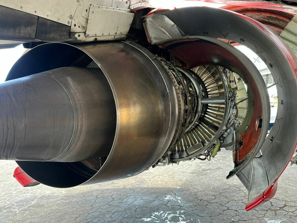 On aircraft work with cowlings opened.